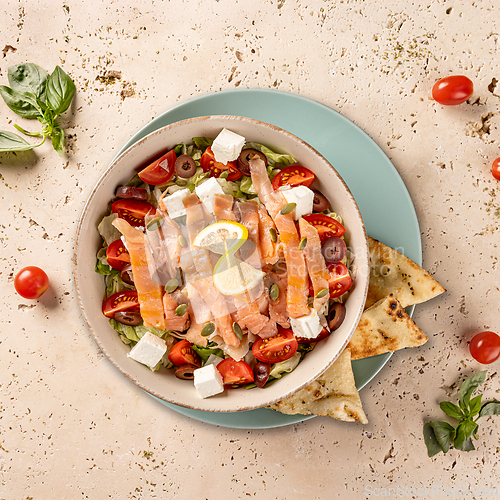 Image of Healthy and delicious salmon salad