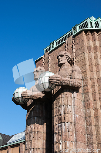 Image of Statues on the Helsinki railway station