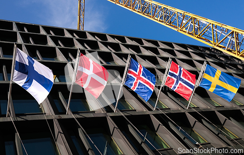 Image of Flags of North European  countries