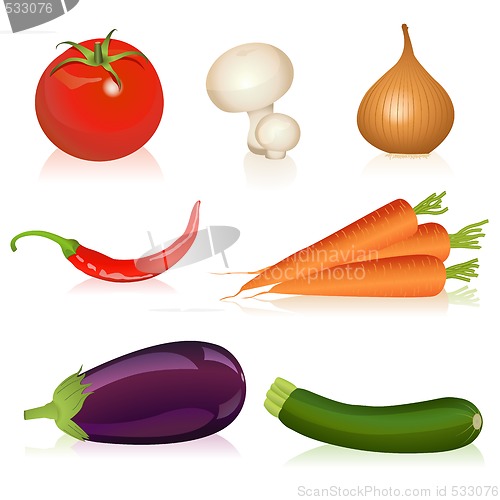 Image of Set of vegetables