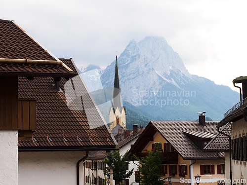 Image of The city of Garmisch Partenkirchen in South Germany