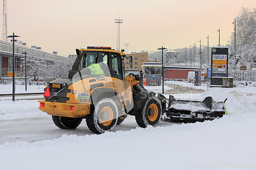 Image of Wheel Loader Snow Removal in City