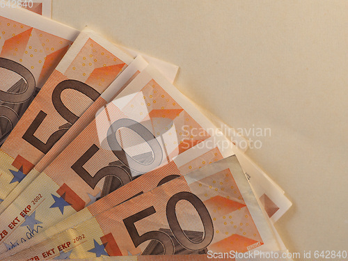 Image of Euro (EUR) notes, European Union (EU) with copy space