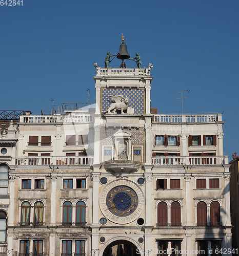 Image of St Mark clock tower in Venice