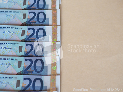 Image of Euro (EUR) notes, European Union (EU) with copy space