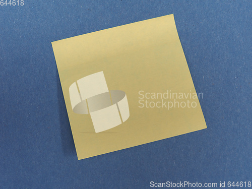 Image of Postit over blue with copy space