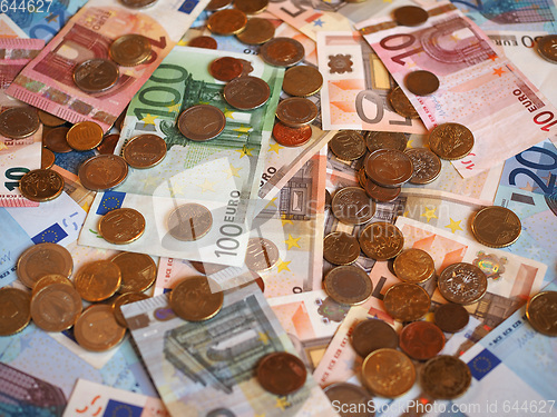 Image of Euro (EUR) notes and coins, European Union (EU)