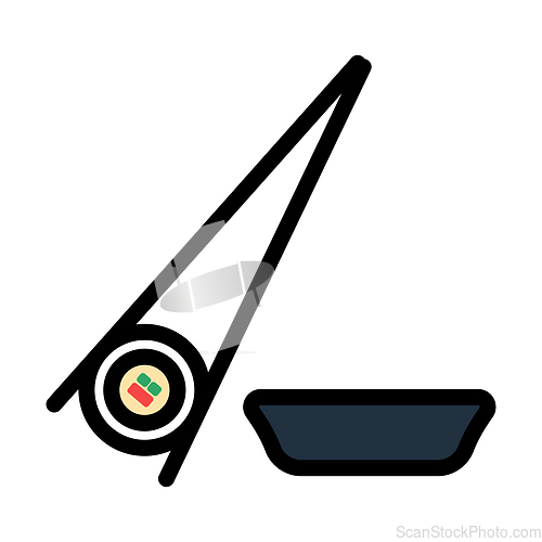 Image of Icon Of Sushi With Sticks