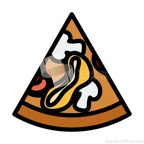 Image of Icon Of Pizza On Plate