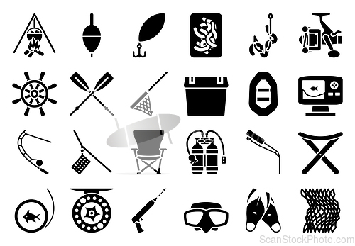 Image of Fishing Icon Set
