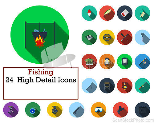 Image of Fishing Icon Set