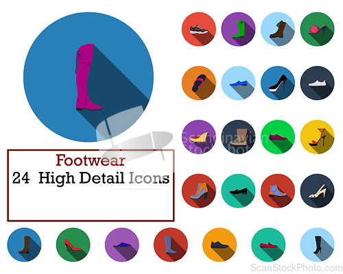 Image of Footwear Icon Set