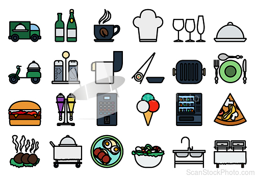 Image of Restaurant Icon Set