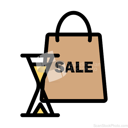 Image of Sale Bag With Hourglass Icon