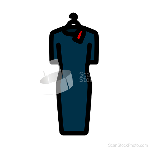 Image of Dress On Hanger With Sale Tag Icon