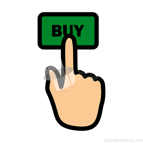 Image of Finger Push The Buy Button Icon