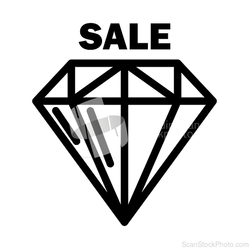 Image of Dimond With Sale Sign Icon