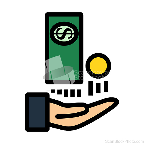 Image of Cash Back To Hand Icon