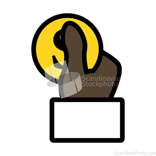 Image of Hand Hold Dollar Coin Icon
