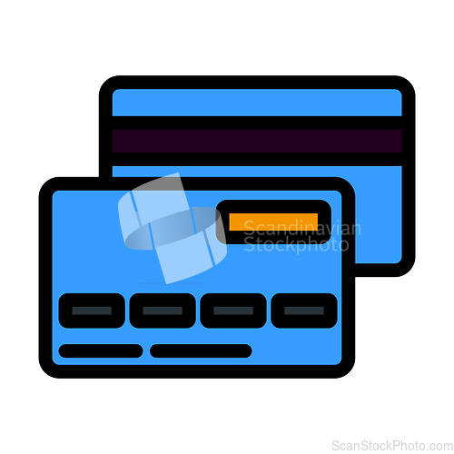 Image of Front And Back Side Of Credit Card Icon