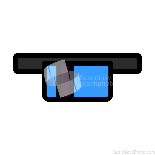 Image of Credit Card Sliding Out From ATM Icon