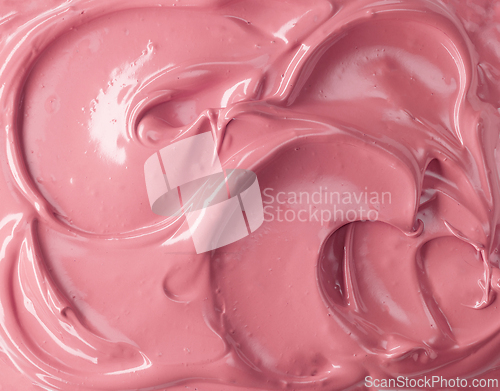 Image of whipped pink cream background