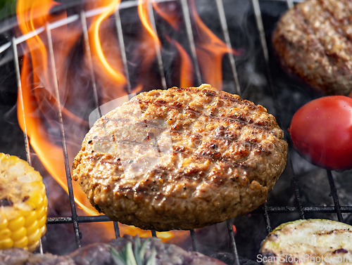 Image of grilled burger patty