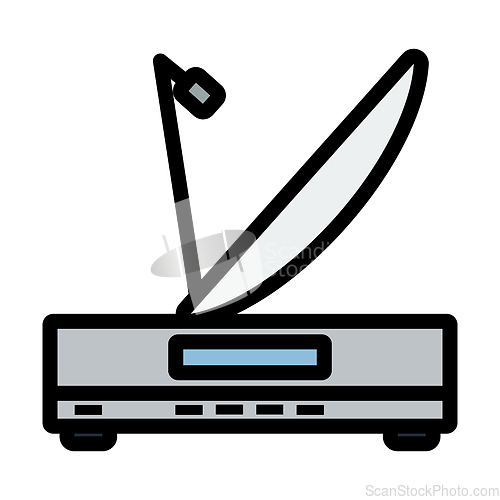 Image of Satellite Receiver With Antenna Icon