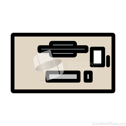 Image of Office Table Top View Icon