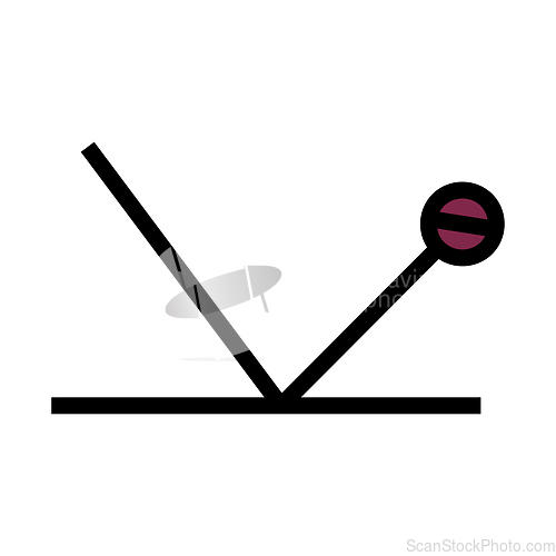 Image of Cricket Ball Trajectory Icon