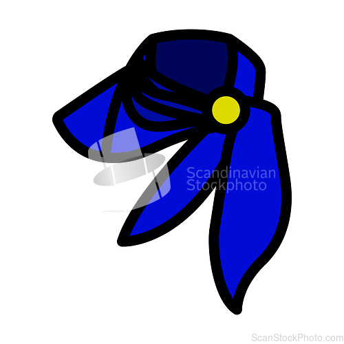 Image of Business Woman Neck Scarf Icon
