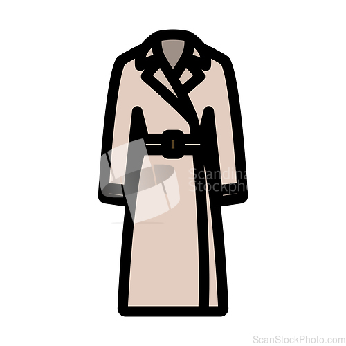 Image of Business Woman Trench Icon