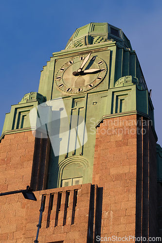 Image of Clock tower of the Helsinki railway station
