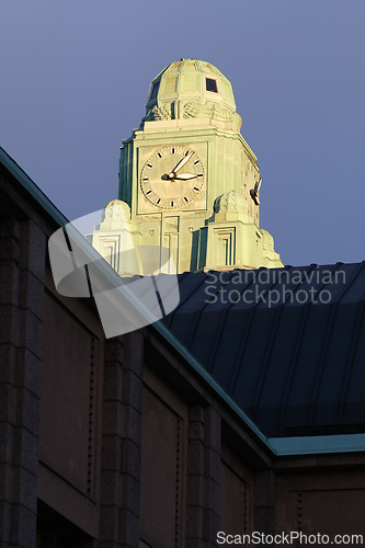 Image of Clock tower of the Helsinki Railway Station