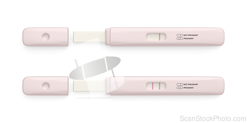 Image of Negative and positive pregnancy tests