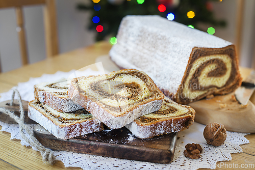 Image of Christmas holidays celebration dessert