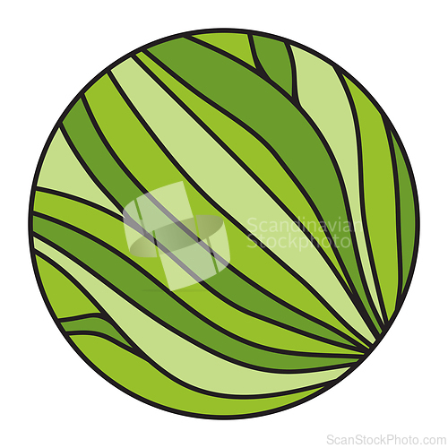 Image of Abstract image leaves in the circle