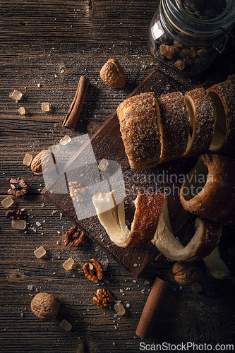 Image of Freshly baked chimney cake rolls