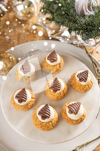 Image of Christmas cream puffs