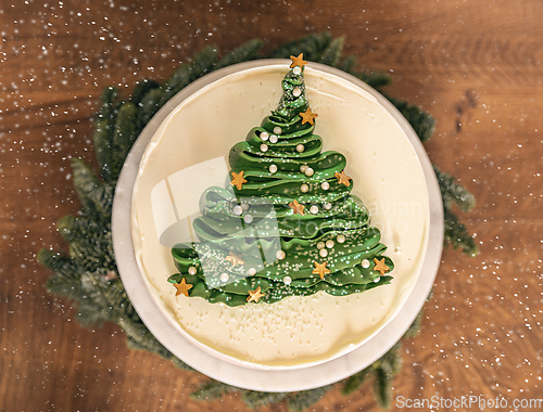 Image of Delicious Christmas tree cake