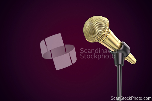 Image of Golden audio microphone