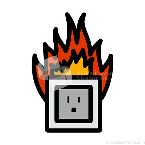 Image of Electric Outlet Fire Icon