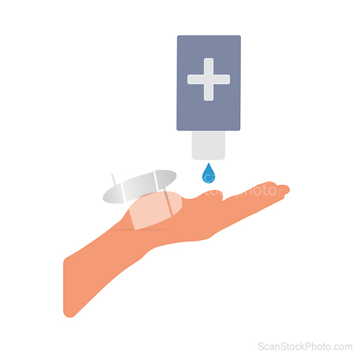 Image of Sanitizer With Hand Icon