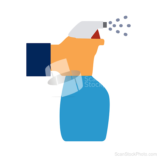 Image of Hand Holding Sanitizer Bottle Icon