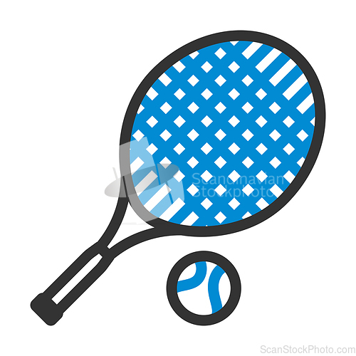 Image of Icon Of Tennis Rocket And Ball