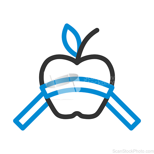 Image of Icon Of Apple With Measure Tape