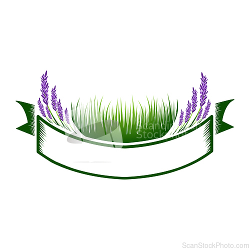 Image of Grass and lavender with the ribbon