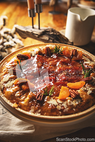 Image of Homemade apricot and pecan tart