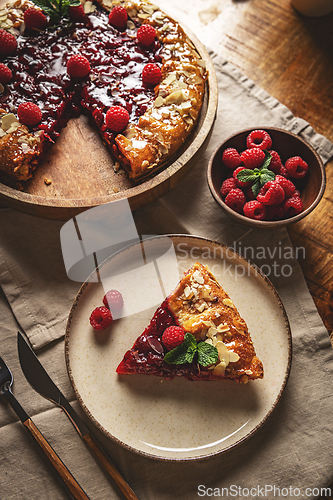 Image of Delicious raspberry and almond galette