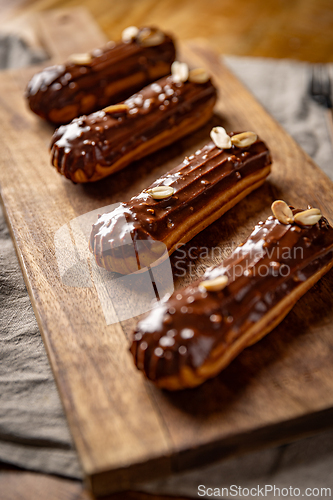 Image of Delicious chocolate eclairs